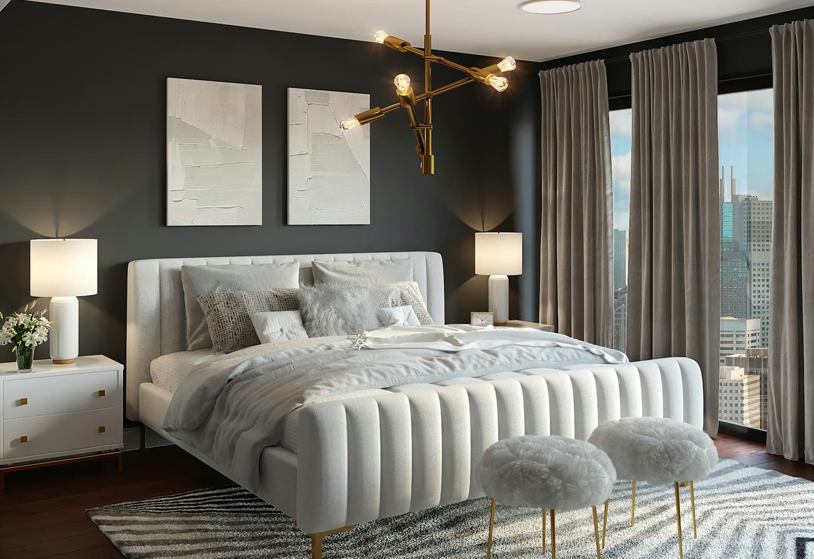 Midnight Suite — Primary bedroom