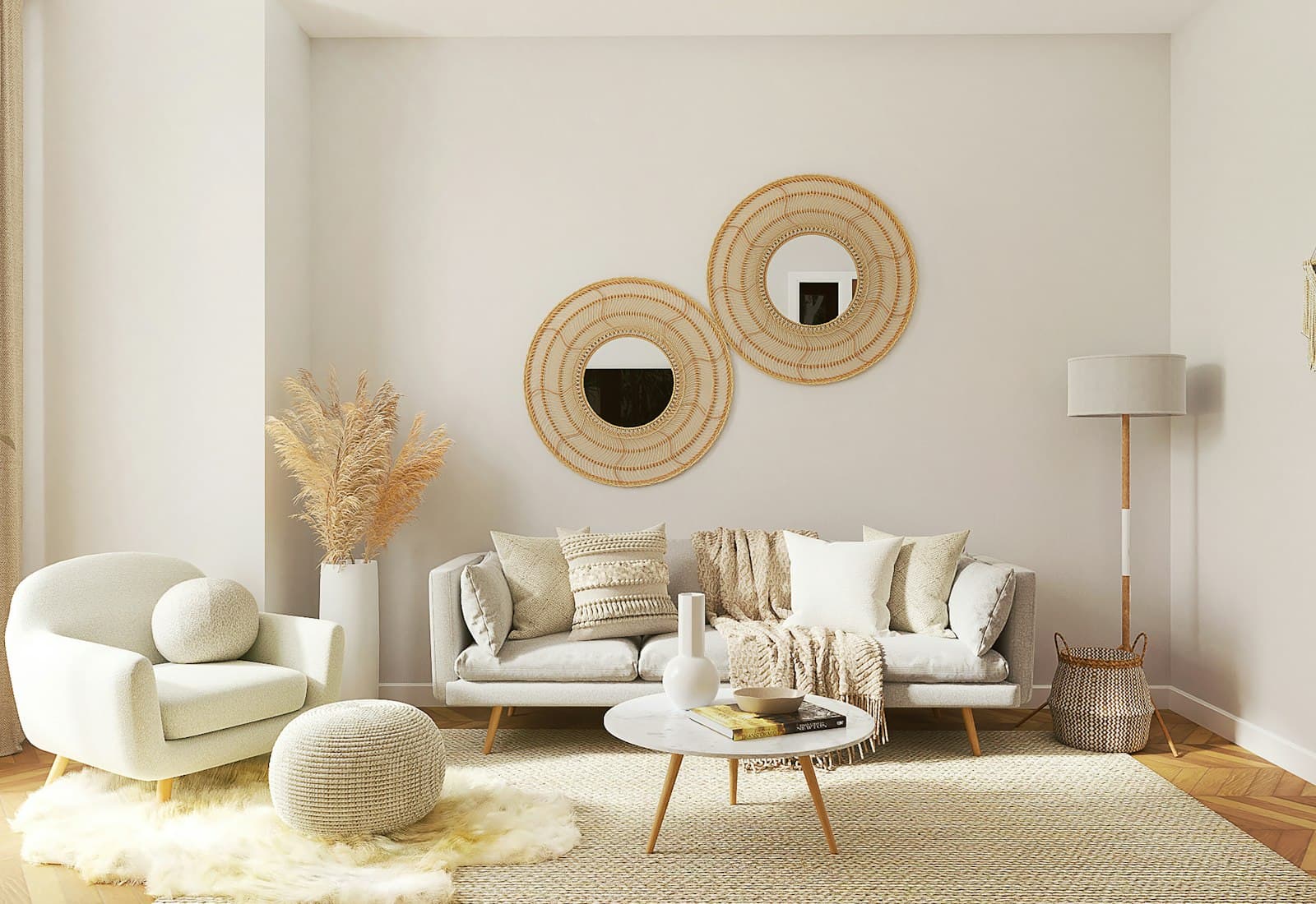Soft Curves Lounge — Apartment lounge